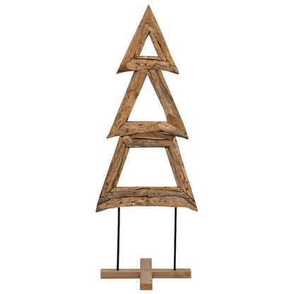 Albero di Natale Marrone 90 cm Legno massello di teak
