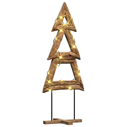 Albero di Natale Marrone 90 cm Legno massello di teak