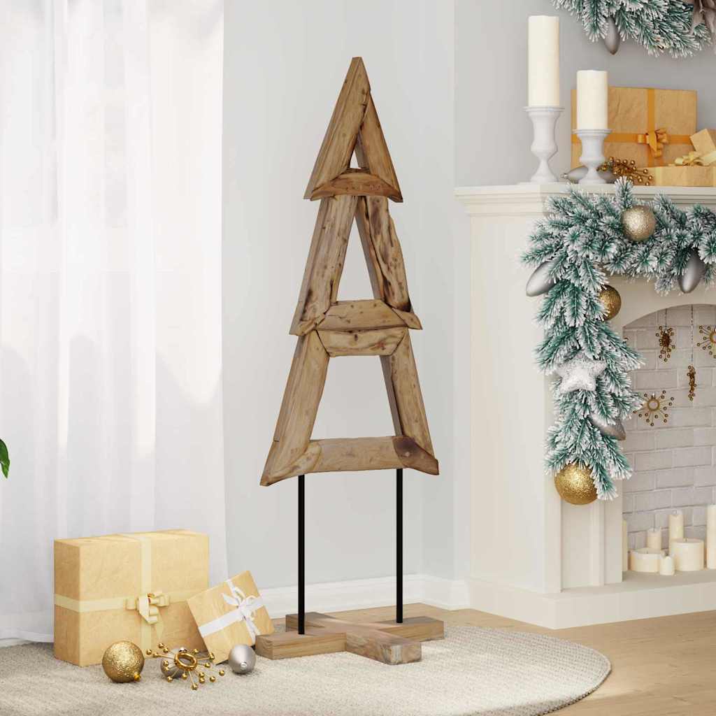 Albero di Natale Marrone 120 cm Legno massello di teak