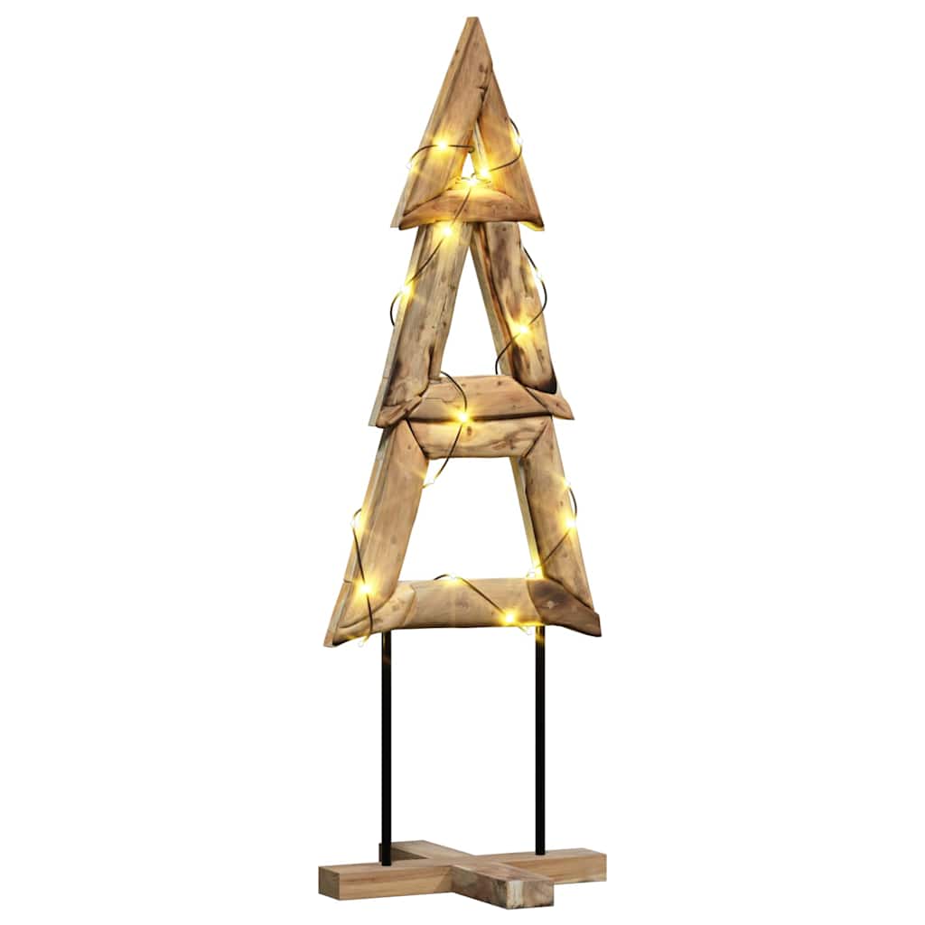 Albero di Natale Marrone 120 cm Legno massello di teak