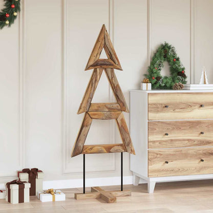 Albero di Natale Marrone 150 cm Legno massello di teak