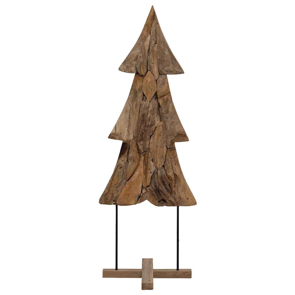 Albero di Natale Marrone 90 cm Legno massello di teak