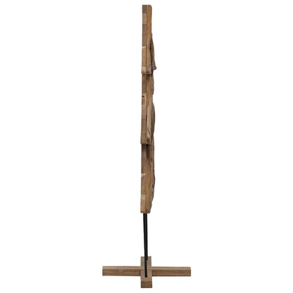 Albero di Natale Marrone 90 cm Legno massello di teak