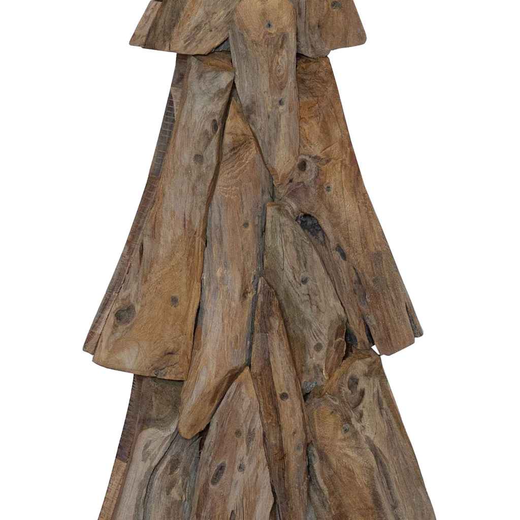 Albero di Natale Marrone 120 cm Legno massello di teak