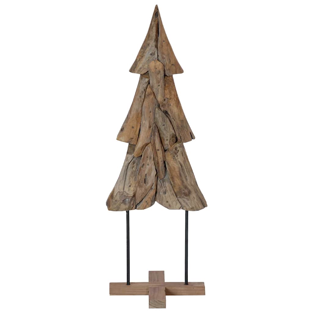 Albero di Natale Marrone 120 cm Legno massello di teak