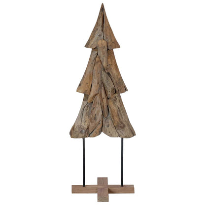 Albero di Natale Marrone 120 cm Legno massello di teak