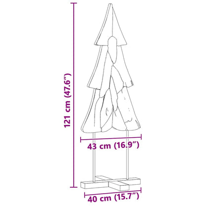 Albero di Natale Marrone 121 cm Legno massello di teak | homemem39