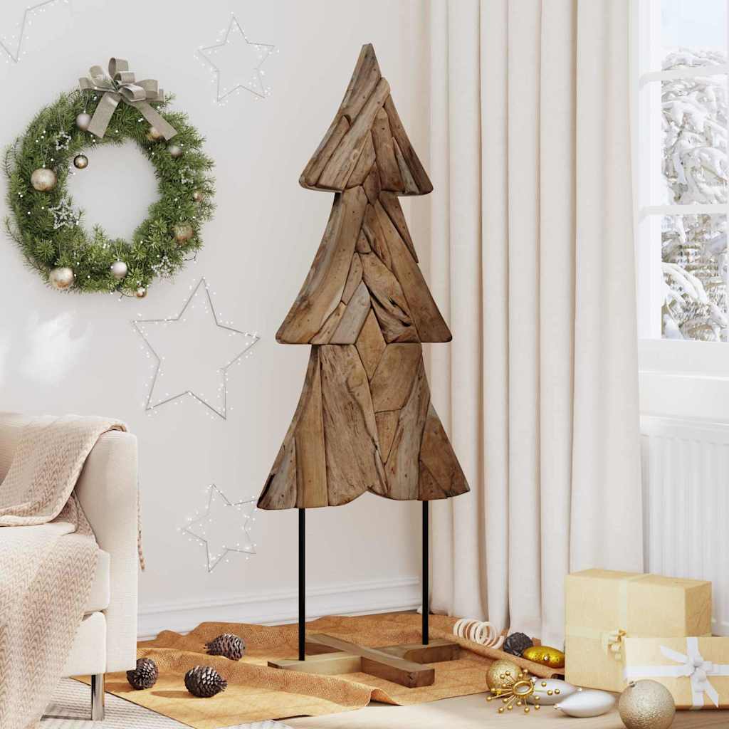 Albero di Natale Marrone 150 cm Legno massello di teak