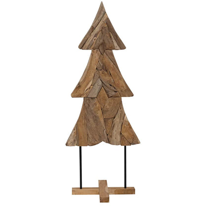 Albero di Natale Marrone 150 cm Legno massello di teak