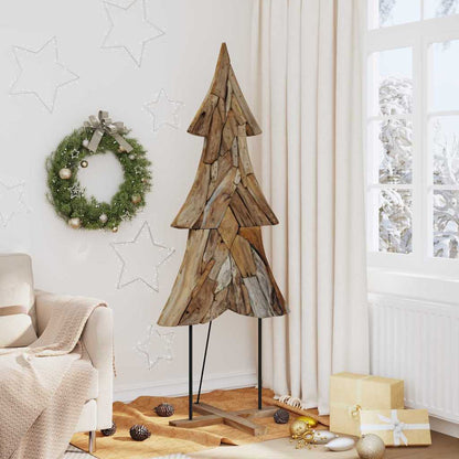 Albero di Natale Marrone 180 cm Legno massello di teak