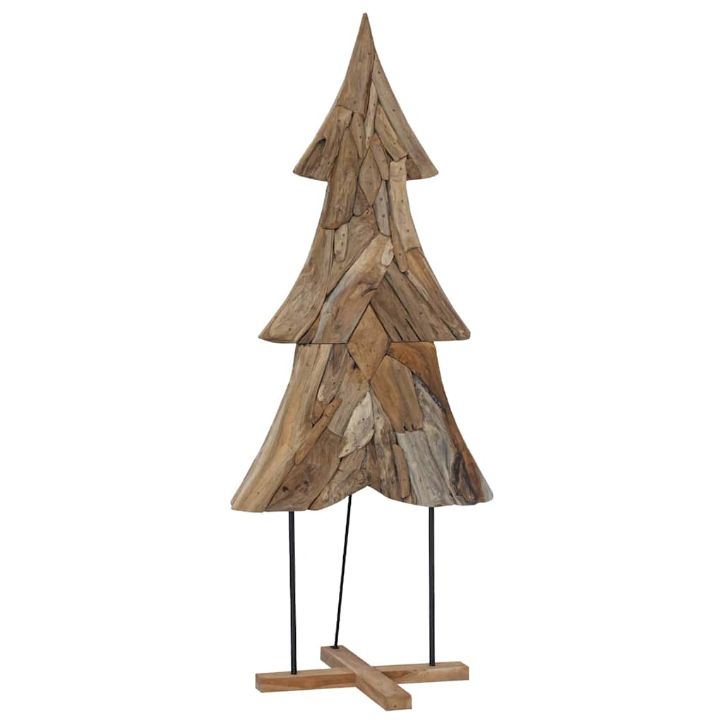 Albero di Natale Marrone 180 cm Legno massello di teak