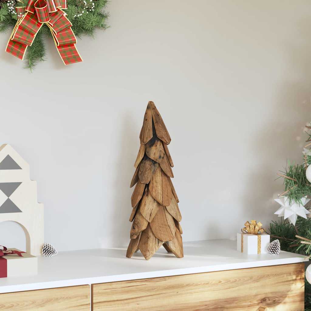 Albero di Natale Marrone 50 cm Legno massello di teak