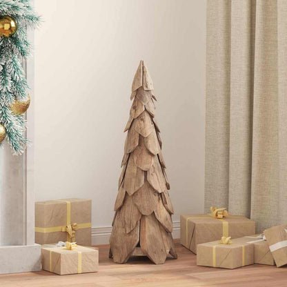 Albero di Natale Marrone 80 cm Legno massello di teak