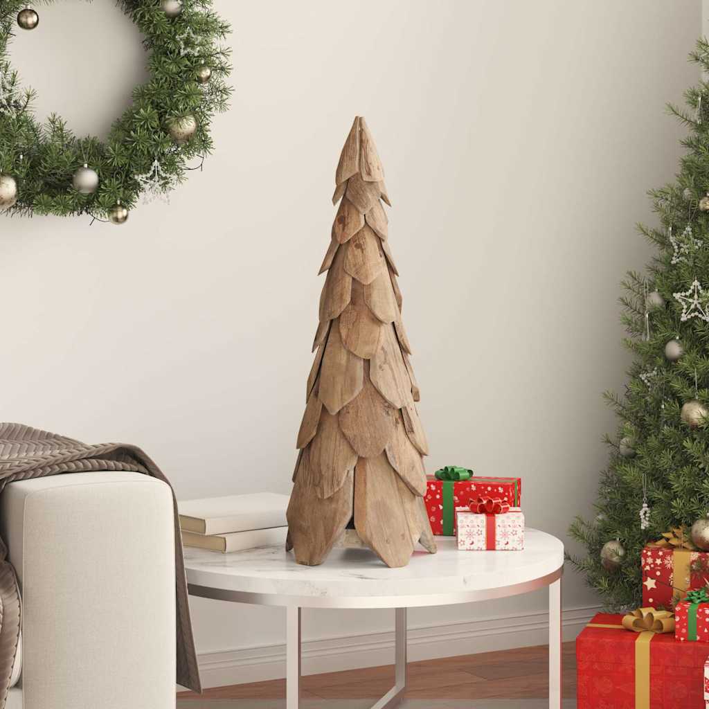 Albero di Natale Marrone 80 cm Legno massello di teak