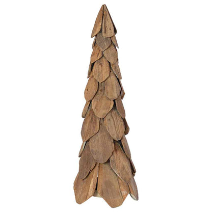 Albero di Natale Marrone 80 cm Legno massello di teak
