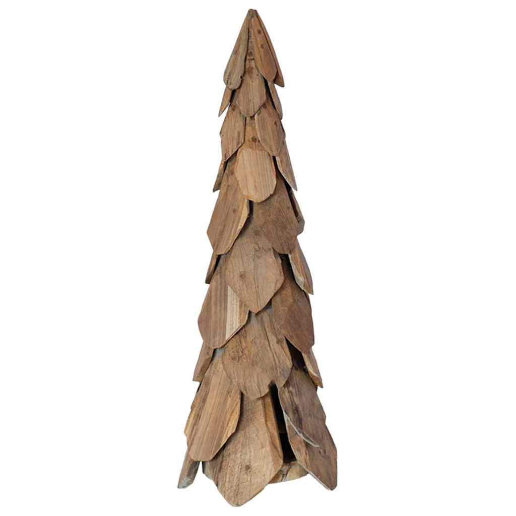 Albero di Natale Marrone 80 cm Legno massello di teak
