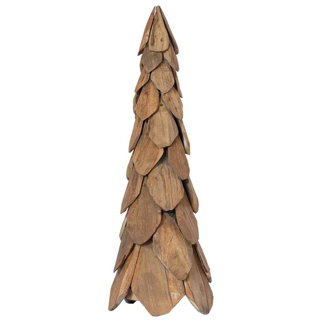 Albero di Natale Marrone 80 cm Legno massello di teak