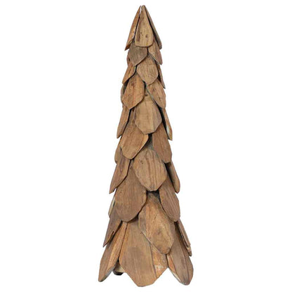 Albero di Natale Marrone 80 cm Legno massello di teak