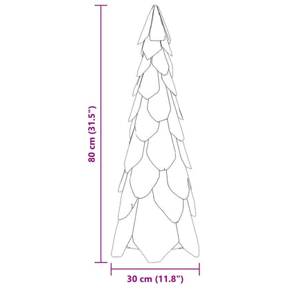 Albero di Natale Marrone 80 cm Legno massello di teak
