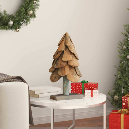 Albero di Natale Marrone 60 cm Legno massello di teak