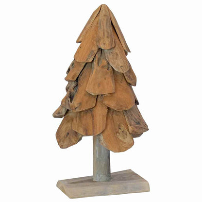 Albero di Natale Marrone 60 cm Legno massello di teak