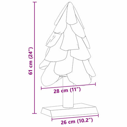 Albero di Natale Marrone 61 cm Legno massello di teak
