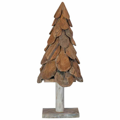 Albero di Natale Marrone 90 cm Legno massello di teak