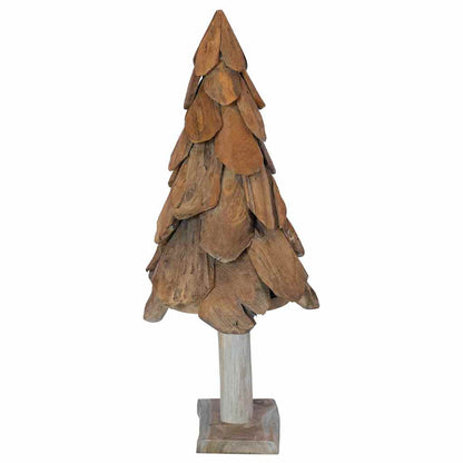 Albero di Natale Marrone 90 cm Legno massello di teak