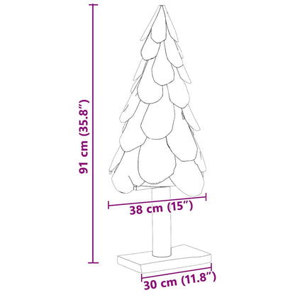 Albero di Natale Marrone 91 cm Legno massello di teak | homemem39