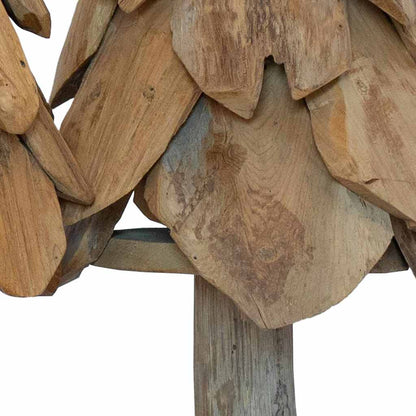 Albero di Natale 3 pz Marrone 40 cm Legno massello di teak