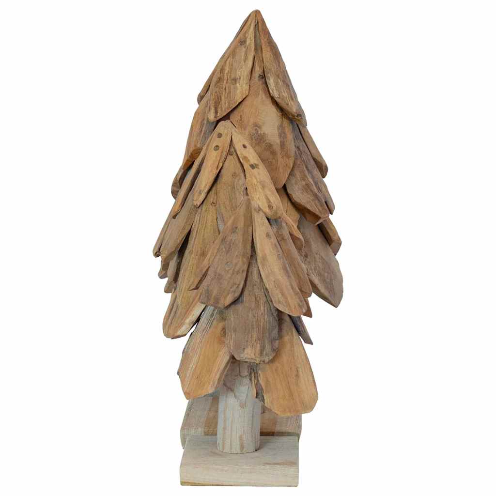 Albero di Natale 3 pcs Marrone Legno massello di teak