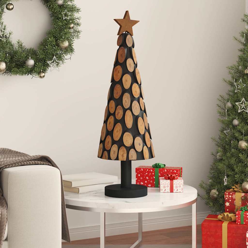 Albero di Natale Marrone 90 cm Legno massello di teak