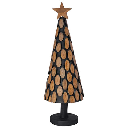 Albero di Natale Marrone 90 cm Legno massello di teak