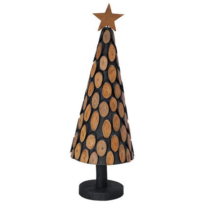 Albero di Natale Marrone 90 cm Legno massello di teak