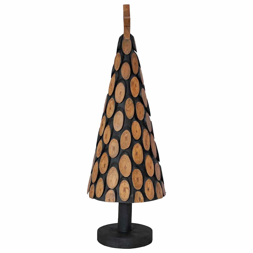 Albero di Natale Marrone 90 cm Legno massello di teak