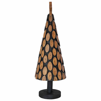 Albero di Natale Marrone 90 cm Legno massello di teak