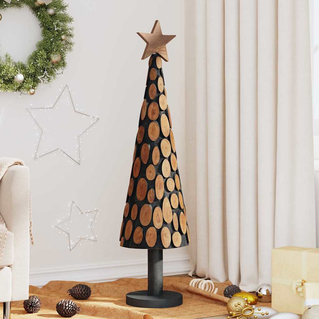 Albero di Natale Marrone 120 cm Legno massello di teak