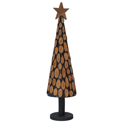 Albero di Natale Marrone 120 cm Legno massello di teak