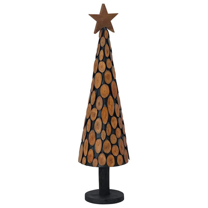 Albero di Natale Marrone 120 cm Legno massello di teak