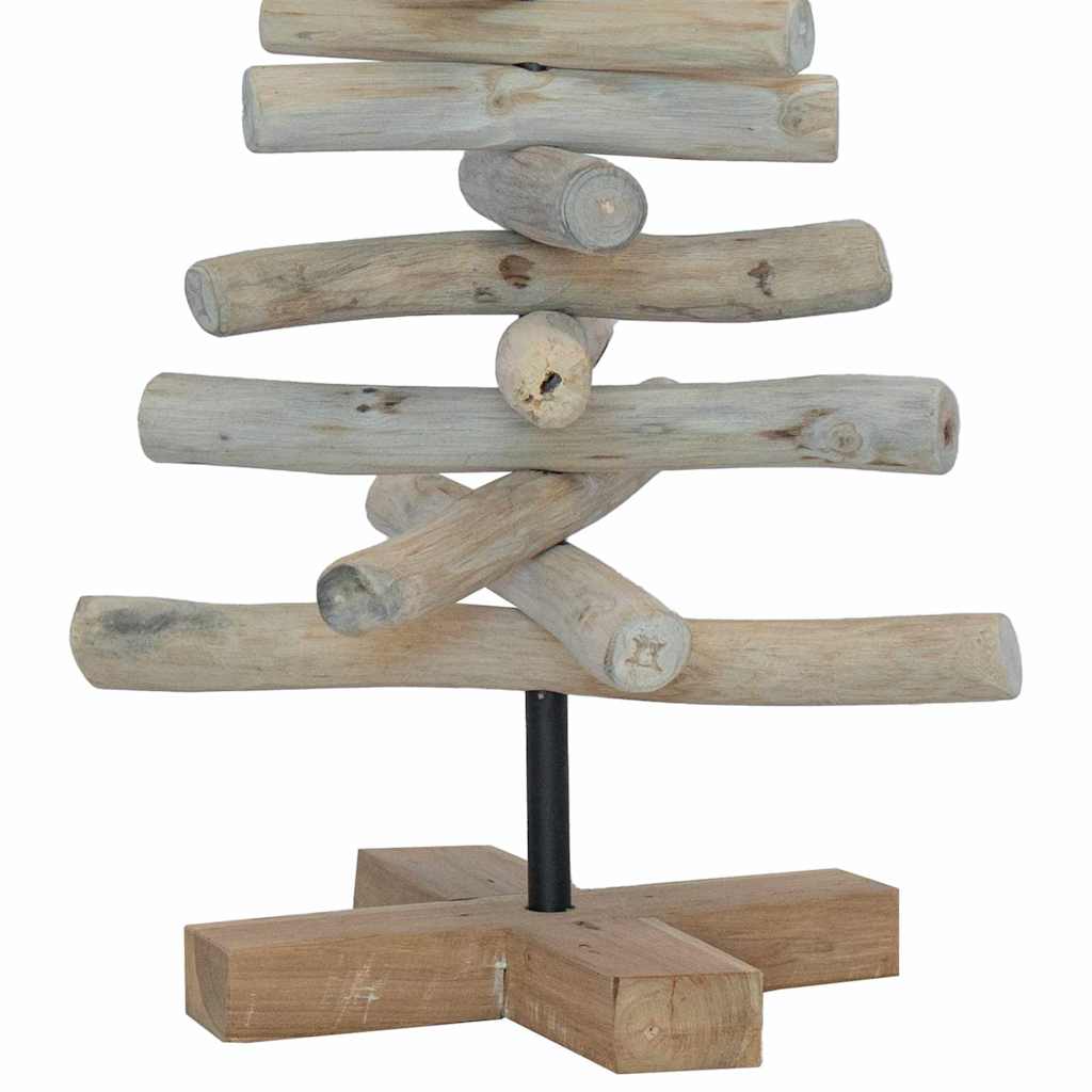 Albero di Natale Marrone 60 cm Legno massello di teak
