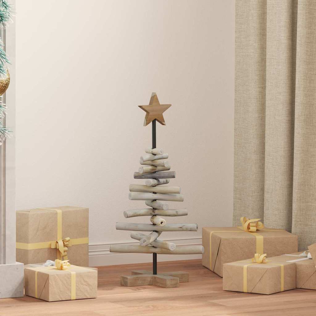 Albero di Natale Marrone 60 cm Legno massello di teak