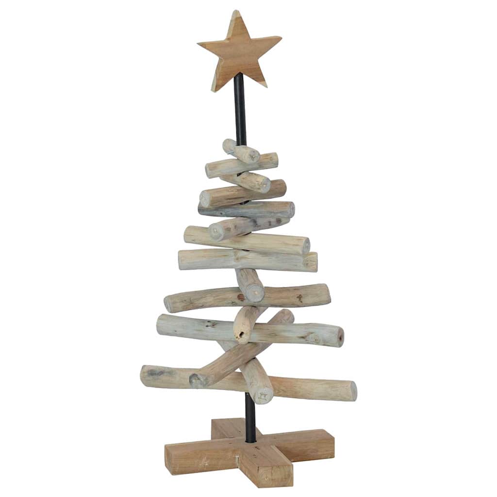 Albero di Natale Marrone 60 cm Legno massello di teak