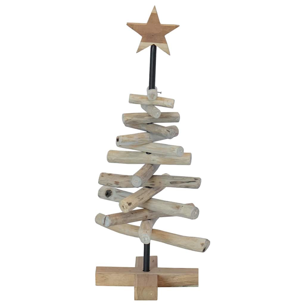 Albero di Natale Marrone 60 cm Legno massello di teak