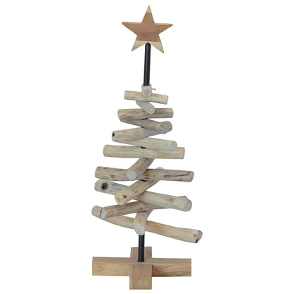 Albero di Natale Marrone 60 cm Legno massello di teak