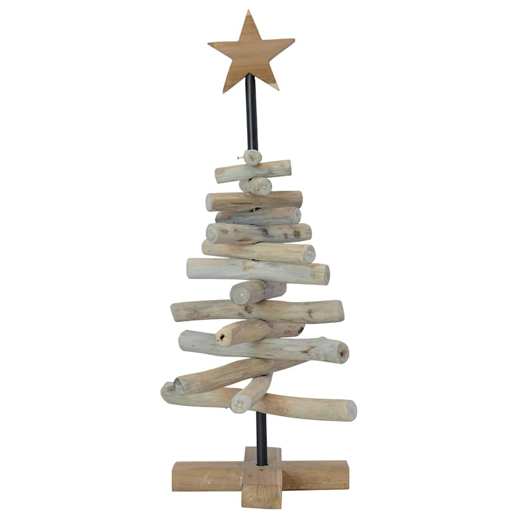 Albero di Natale Marrone 60 cm Legno massello di teak
