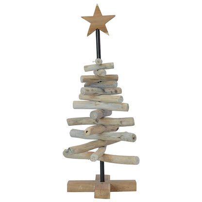 Albero di Natale Marrone 60 cm Legno massello di teak