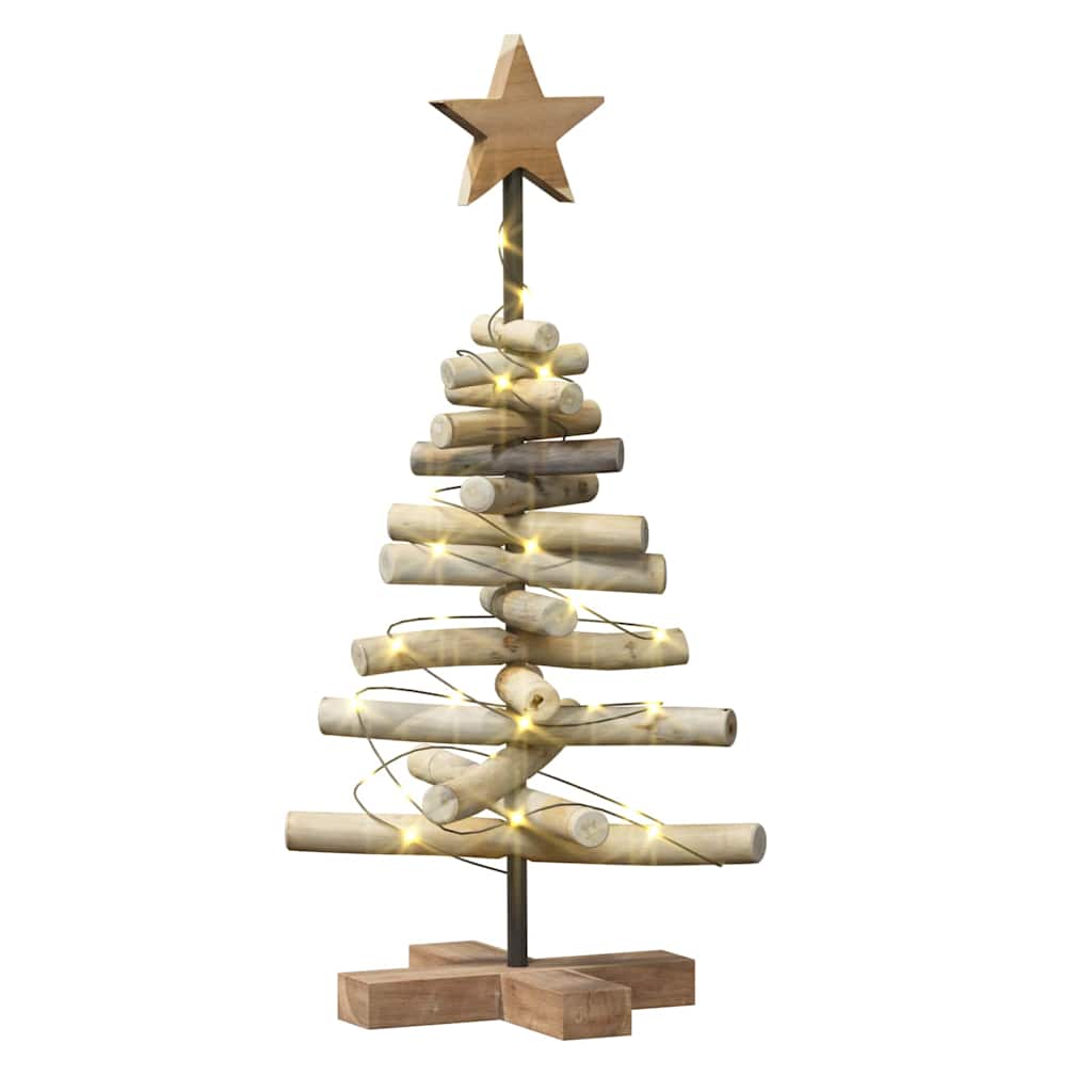 Albero di Natale Marrone 60 cm Legno massello di teak