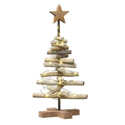 Albero di Natale Marrone 60 cm Legno massello di teak