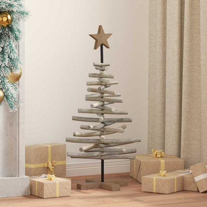 Albero di Natale Marrone 90 cm Legno massello di teak