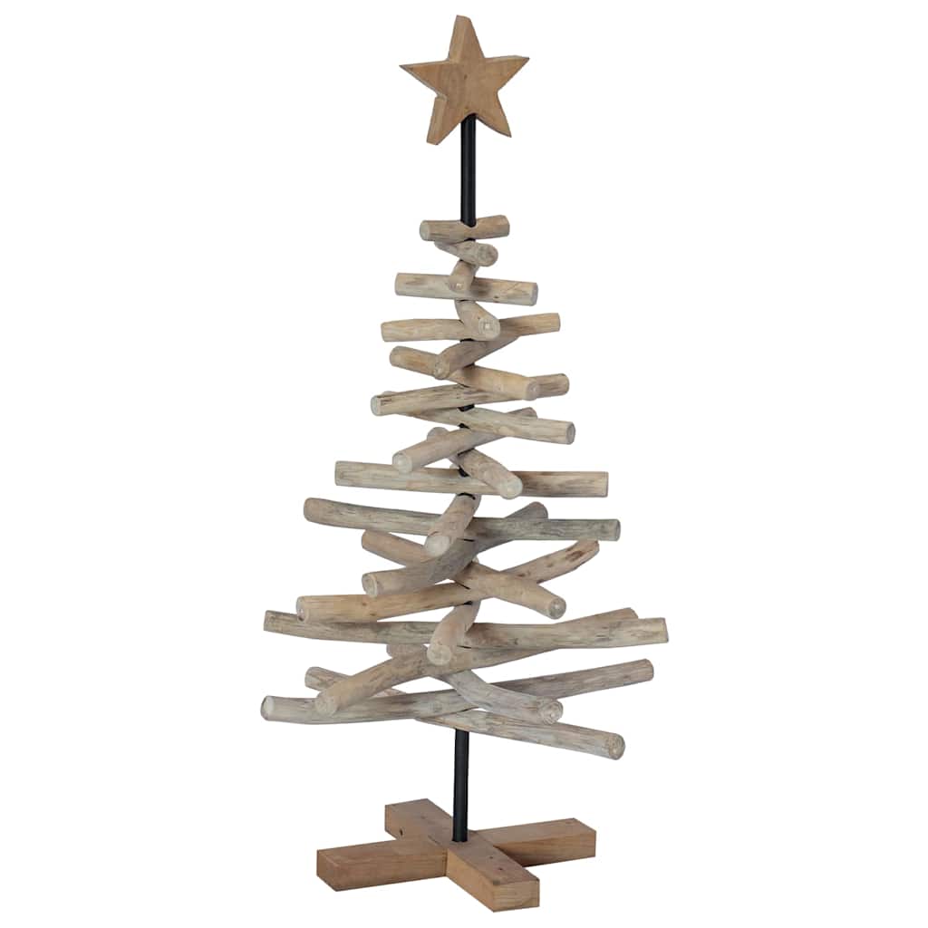 Albero di Natale Marrone 90 cm Legno massello di teak